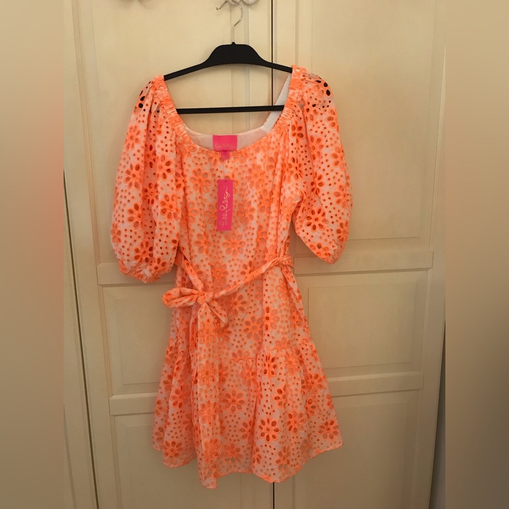 Lilly Pulitzer Kerrigan Elbow Sleeve Eyelet Dress NWT